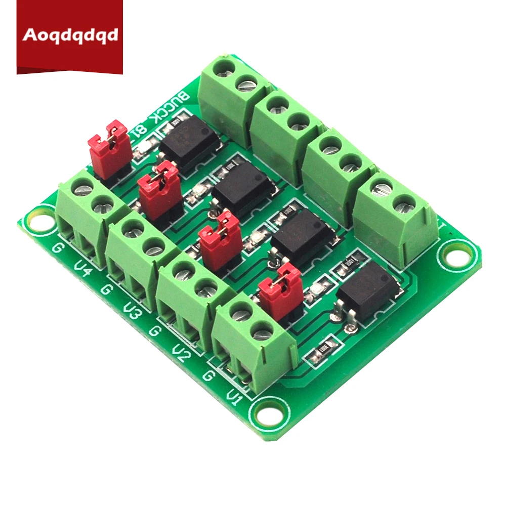 

PC817 3,6-30V 4 канальная оптопара изоляционная плата преобразователь напряжения модуль драйвера фотоэлектрический изолированный модуль
