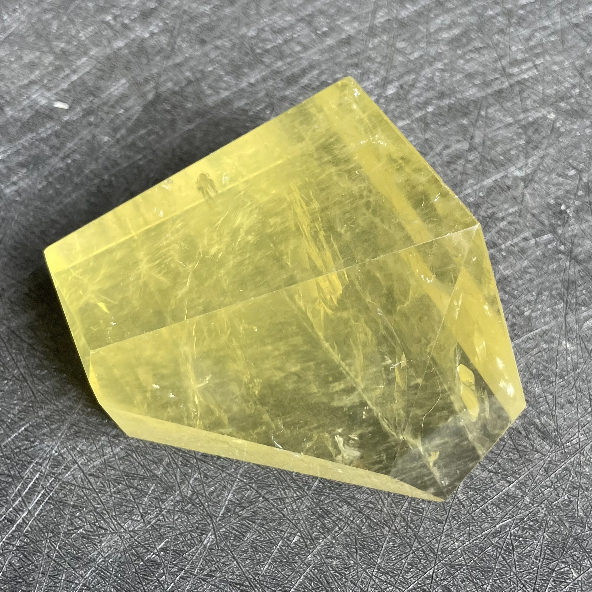 259 г натуральный камень Радужный цитрин кварцевая палочка ТОЧКА полированный