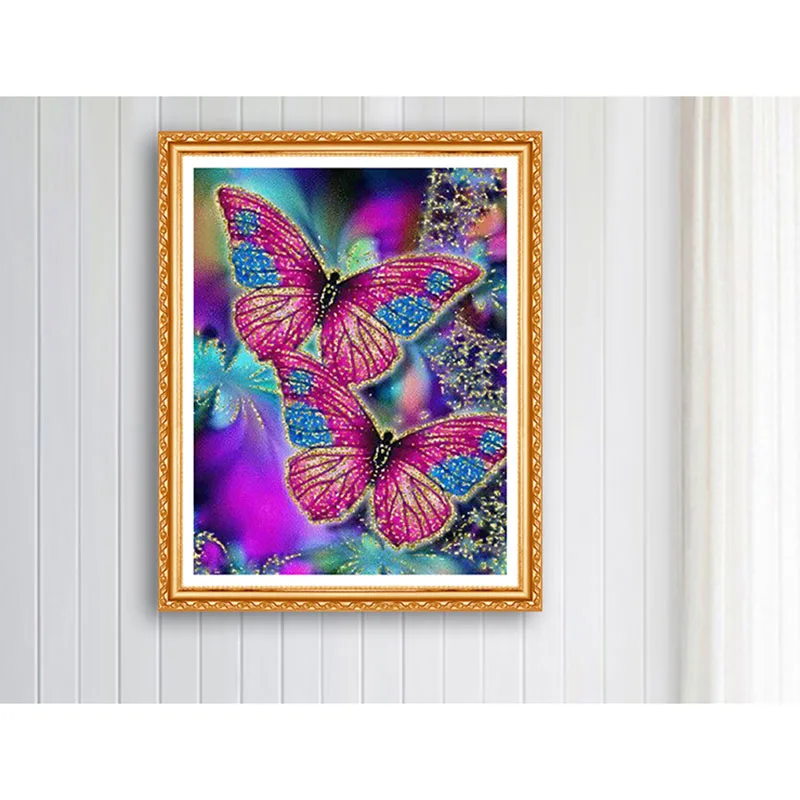 

Full 5D Diy Daimond Painting "Colorful Butterfly" 3D Diamond Painting Round Rhinestones Diamant Painting Embroidery Animals
