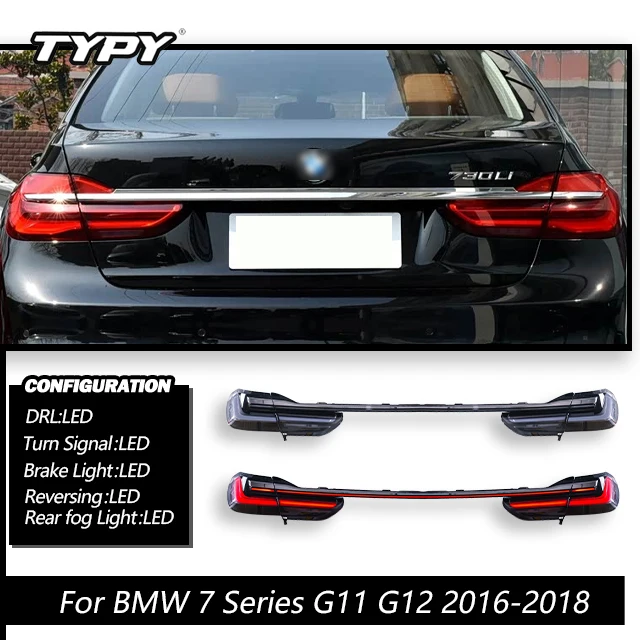 

Фонари TYPY для BMW 7 серии 2016-2018 G11 G12: задние LED-фонари с проектором, дневные ходовые огни, автомобильные аксессуары