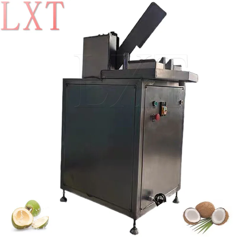 Зеленая фоторежущая машина из нержавеющей стали для резки кокосовой воды