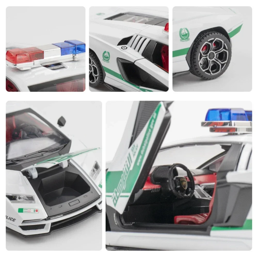 1:24 Lamborghini Countach LPI800-4 полицейская машина литая под давлением модель автомобиля из