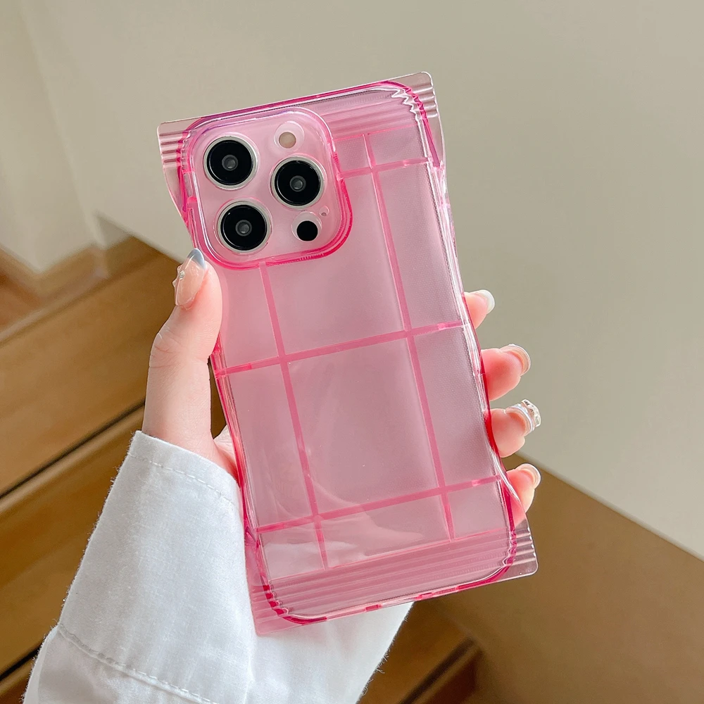 

Cute Clear Candy Color Soft Silicone Phone Back Case for iPhone 11 12 13 14 iPhone14 Pro Plus Max Shockproof Protective Cover