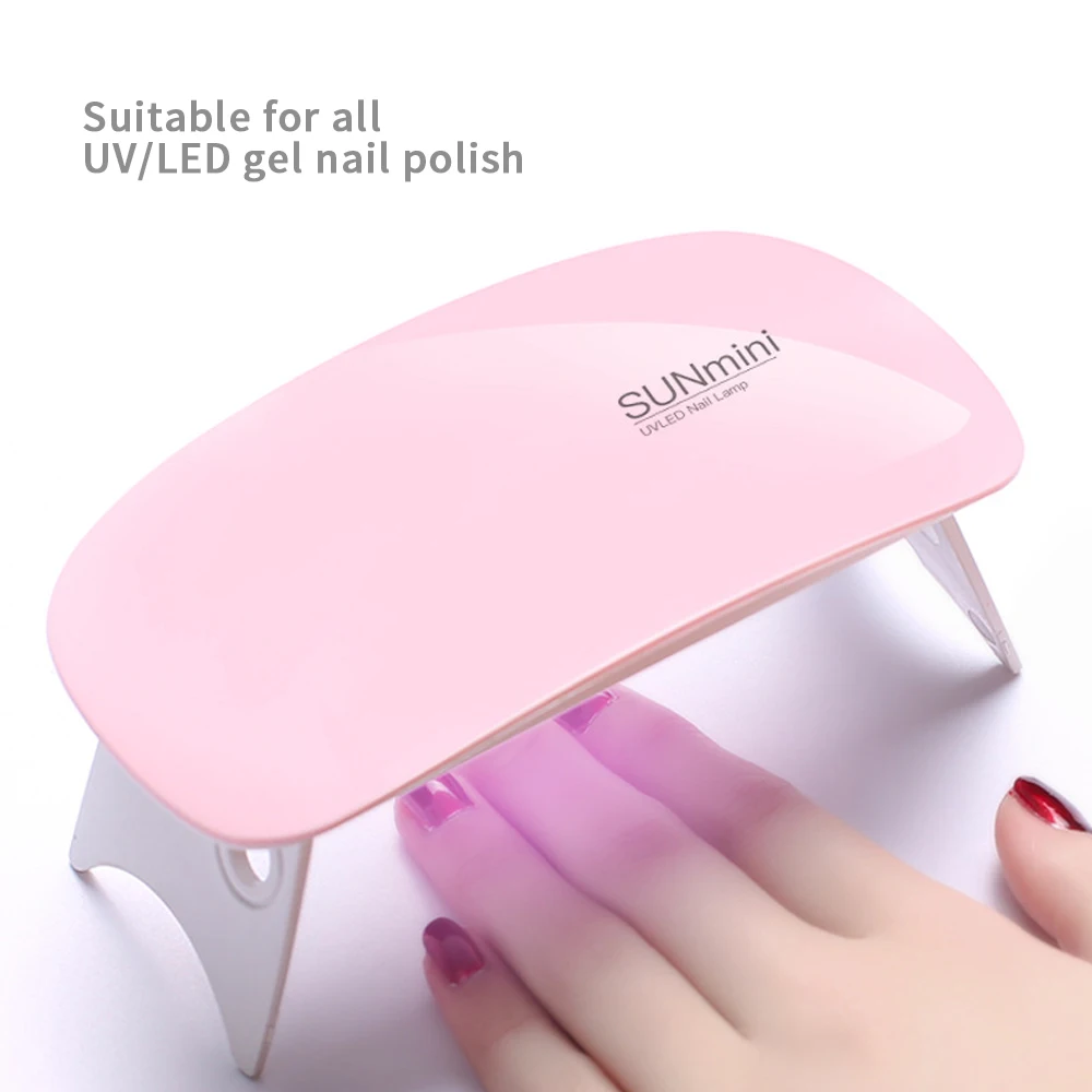 

Nail Lamp 6w Mini Nail Dryer White Pink Uv LED Lamp Portable Usb Interface Very Convenient for Home Use Nail Uv Lamp