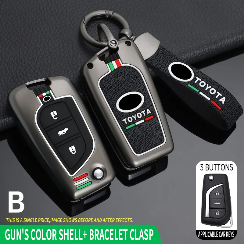 

Car Remote Key Case Full Cover Holder For Toyota Auris Corolla Reiz Avensis Verso Yaris Aygo Rav4 Scion TC IM 2015 Accessories