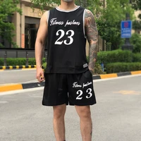 chaleco deportivo informal para hombre traje corto de moda ropa de calle para gimnasio correr entrenamiento de baloncesto al