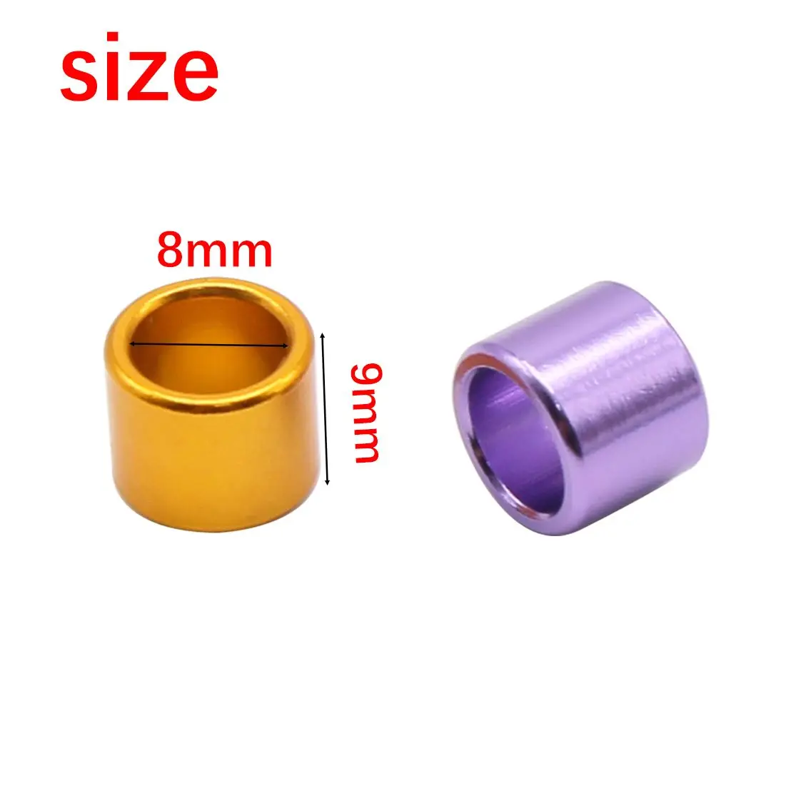 100 шт. ID 8 мм Высота 9 Прямое ненумерованное алюминиевое кольцо для ног голубя