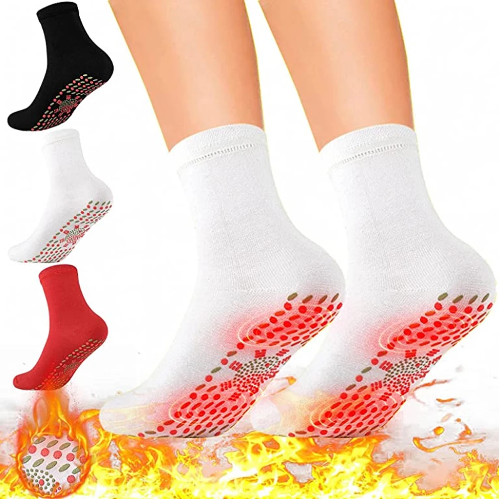 

1Pair Women Self Heating Tourmaline Magnetic Socks Self Heated Socks For Men Magnetic Therapy Massage Socks Warm Winter Socks