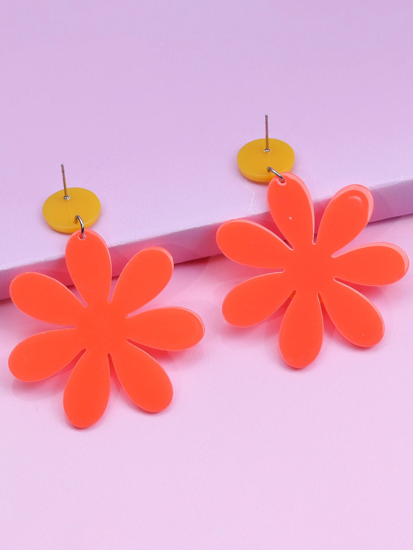 1 пара летних пляжных сережек в богемном стиле флуоресцентного цвета для женских