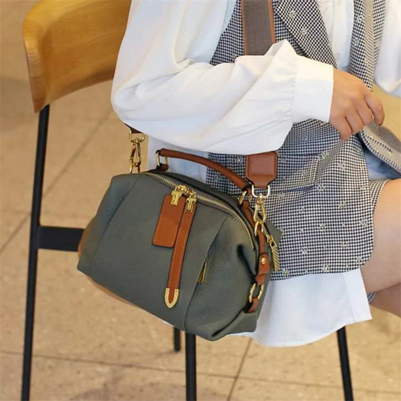 Toptrends подушка из натуральной воловьей кожи маленькая Наплечная кросс-боди для