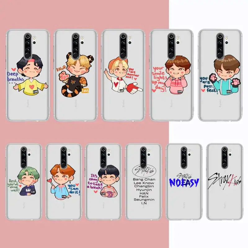 

Kpop Stray Kids Phone Case for Samsung S20 S10 lite S21 plus for Redmi Note8 9pro for Huawei P20 Clear Case