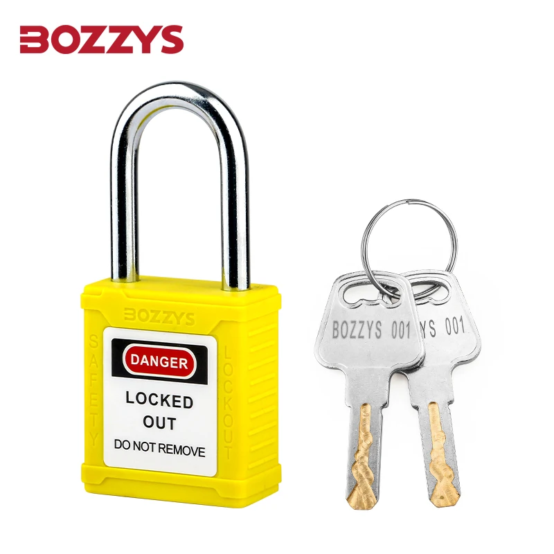 

Навесной замок BOZZYS LOTO с 2 ключами, непроводящий предохранительный замок, 38 мм, блокировка Tagout для промышленной изоляции электроэнергии