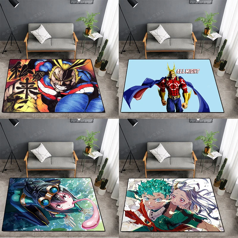 

80x120cm Cartoon My Boku No Hero Academia Floor Rug Carpet Bedroom Doormat Non-slip Mat Gift