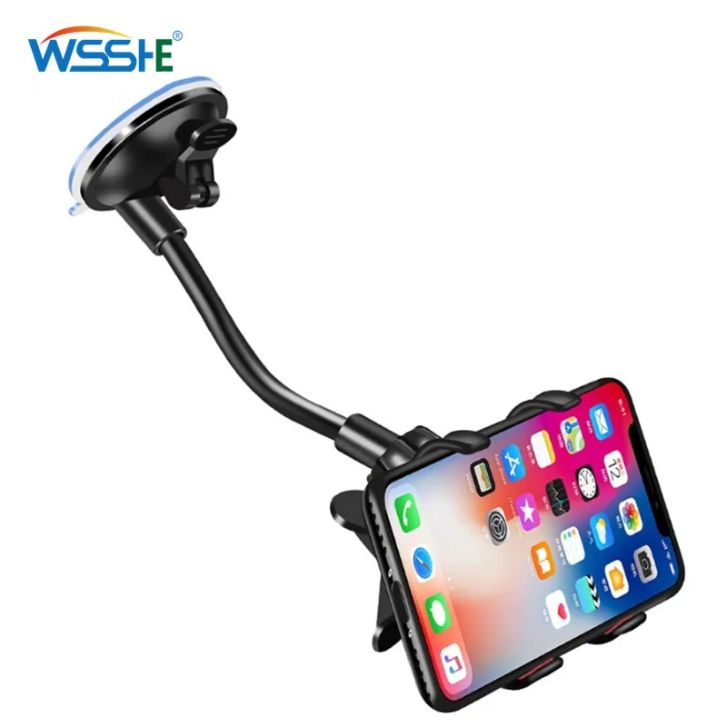 360 Rotate Sucker Car Phone Holder Flexible Mount Tripod Mobile Phone Holder for IPhone Smartphone Car Phone Holder Support GPS