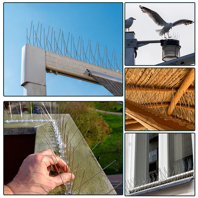 Отпугиватель птиц из нержавеющей стали средство защиты от на балконе 25 см 1 шт.