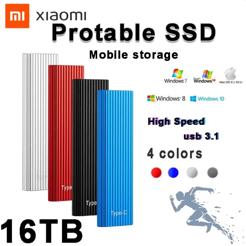 

Xiaomi High Speed ssd External Hard Drive ssd 500gb 1tb TYPE-C Mobile external hard drive usb flash drives for Laptops Desktop
