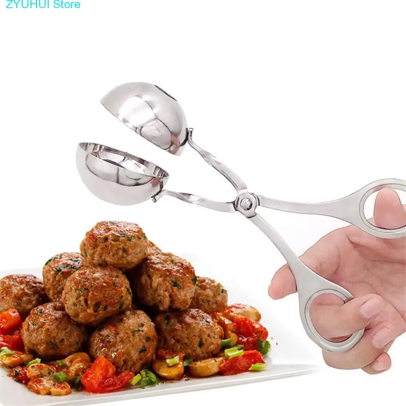 

Meatball Maker Stainless Steel DIY Fish Meat Rice Beef Cookware Scoop Clip Simple Convenient Kitchen Tools Kitchen Press