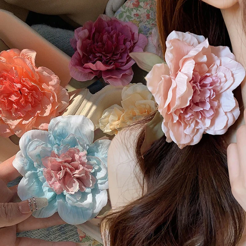 Винтажный зажим с Пионом Утконос креативные фотозажимы богемные искусственные