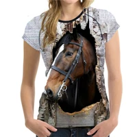 handsome horse t shirt mens womens animal 3d printing harajuku casual tops o neck short sleeves comfortable oversized clothing