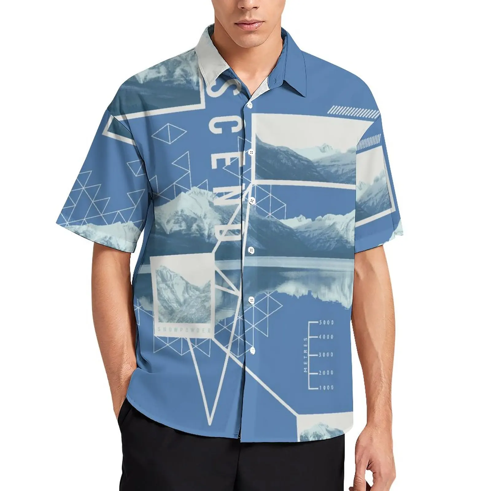 

Streetwear Style Short Sleeved T-Shirts for Men With Customizable Turn-Down Collar And Printed Design
