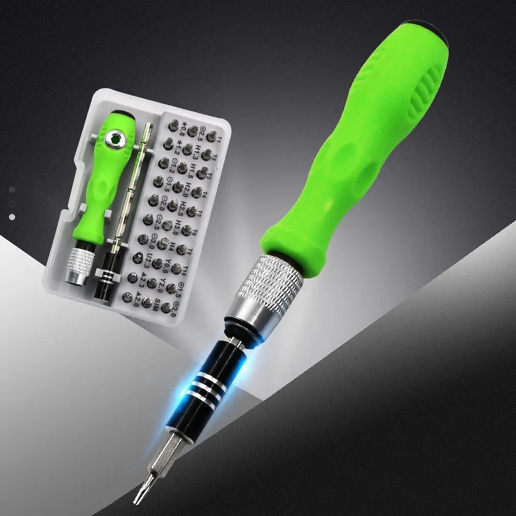 

Набор многофункциональных отверток 32 в 1, профессиональные наконечники, магнитные биты, отвертка, Мини инструмент, чехол для ремонта отверт...