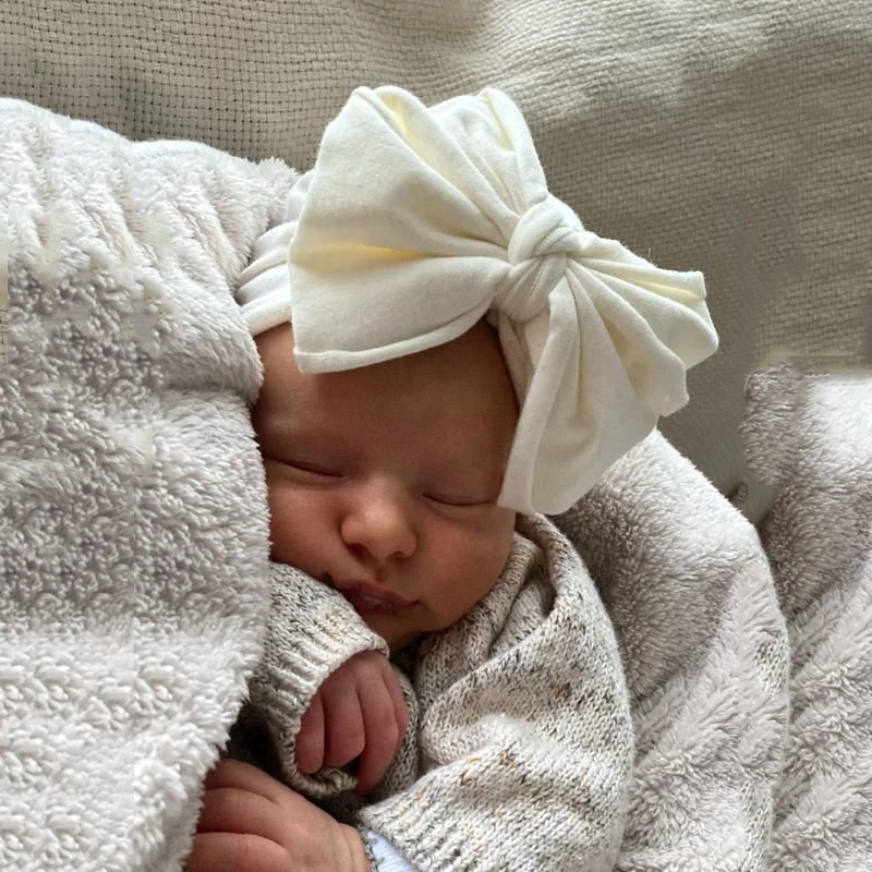 Теплая индийская шапка с бантом детская чалма головные уборы для девочек детские