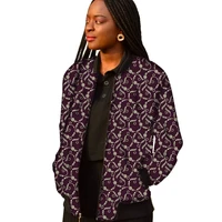 African Fashion Women's Bomber Jackets Nigeria Style Colorful Print Street Style Female Short Coat