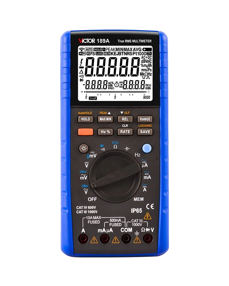 

189A Measure Effective Value True RMS Multimeter Digital Multimeter with RTD measurement Input function 0.025% accuracy