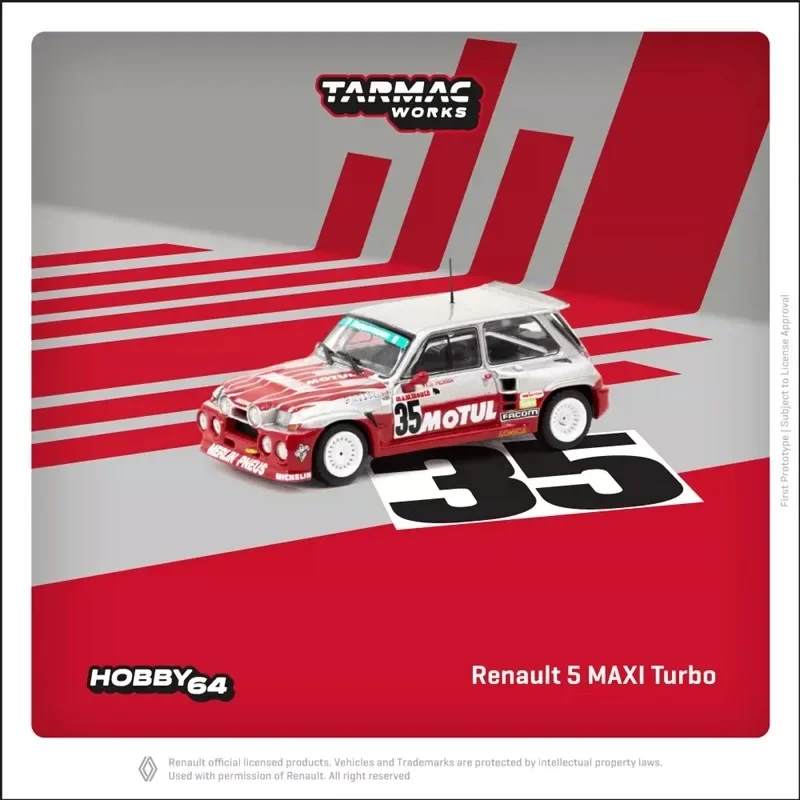 TW 1:64 Renault 5 MAXI Turbo European Hill Climb Литая под давлением диорама Коллекция моделей