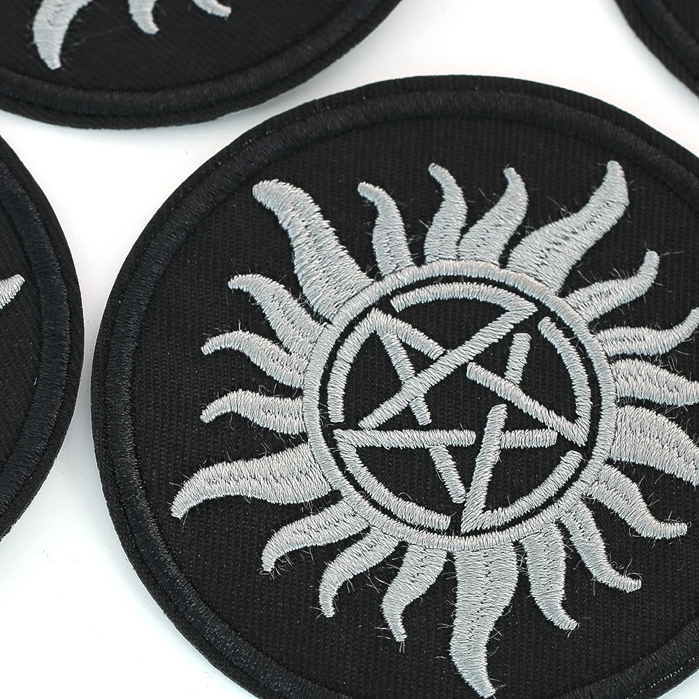 2 шт. энергия гадания пентаграмма солнце бог круглый значок вышивка аппликация