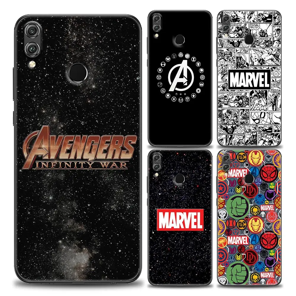 

Marvel Avengers Logo Phone Case for Honor 8X 9S 9A 9C 9X Case Lite Play 9A 50 10 20 30 Pro 30i 20S(6.15) Silicone