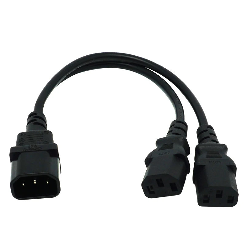 

IEC 320 C14 Male Plug to 2XC13 C5 C7 C13 Female Y Type Splitter Power Cord,C14 to 2ways C13 Power Adapter Cable 250V/10Acable