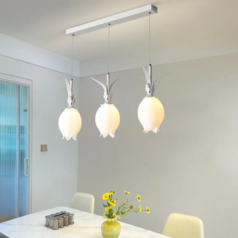 

G9 bulb Remote Control pendant chandeliers flores convallariae Dining room Restaurant White modern LDE Chandelier