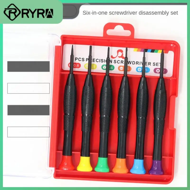 Convenient Portable Tool Kit Firm Maintenance Tools Durable Repair Kit Household 6-in-1 Small Size Screwdriver Kit Magnetic