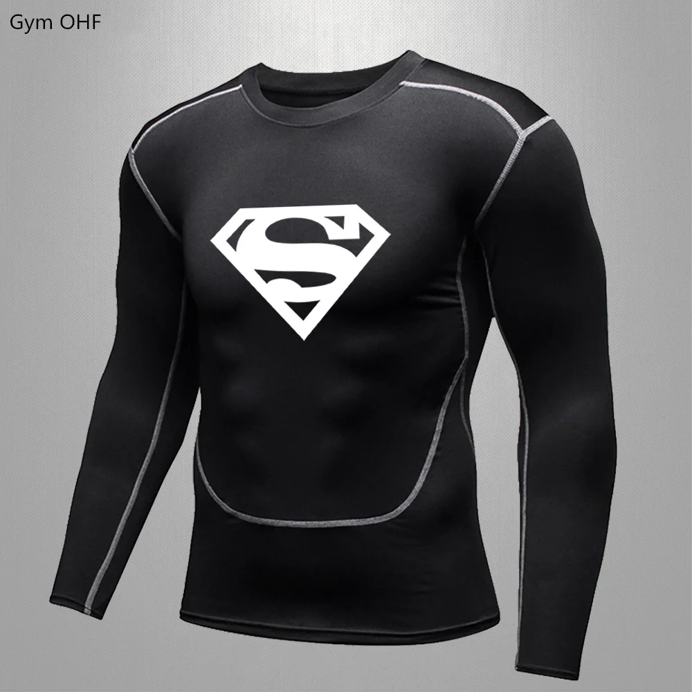 

Sportswear Quick Dry Rashgard Men Compression Running T Shirt Fitness Tight Long Sleeve Sport tshirt Training Jogging Shirts Gym