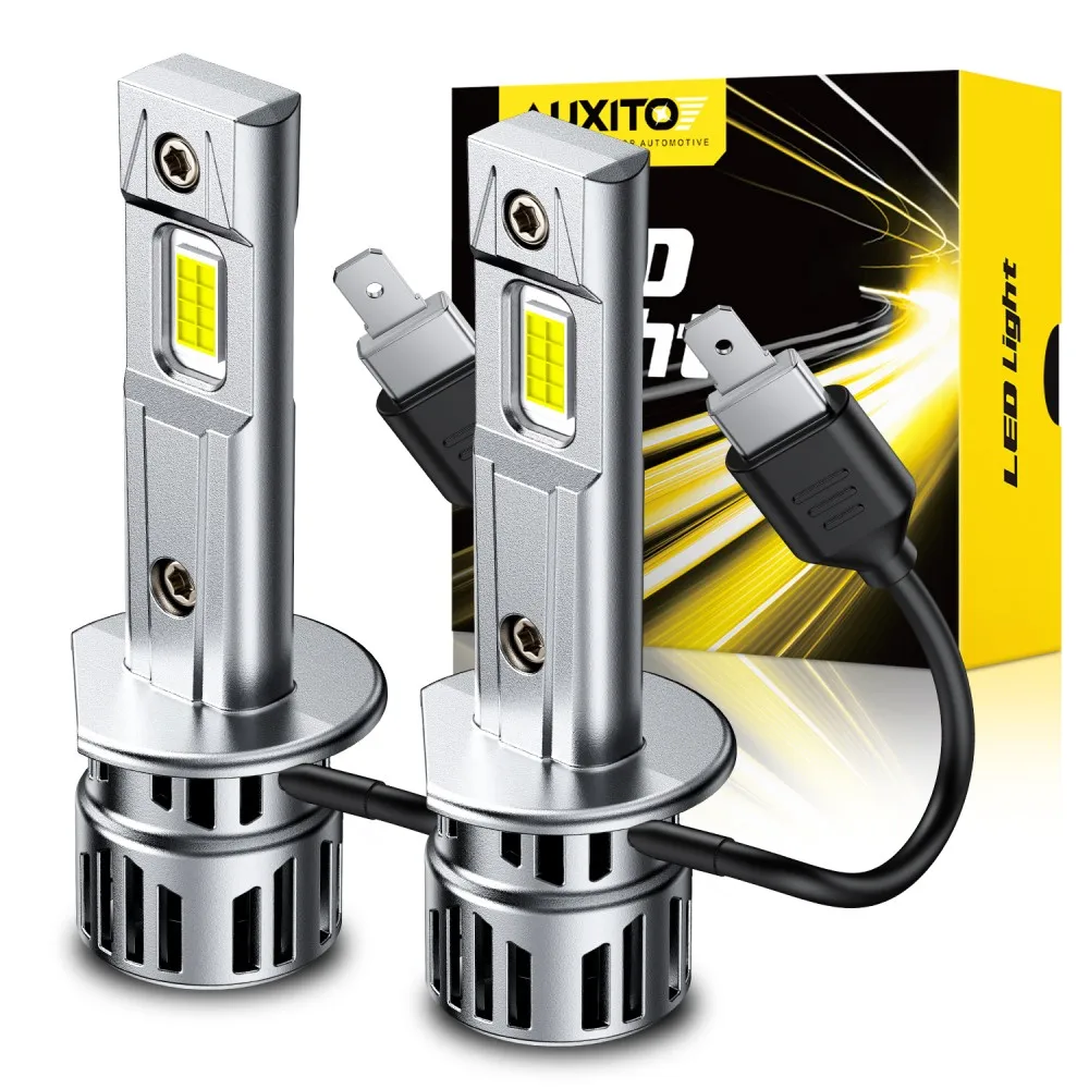 

AUXITO 2 шт. 30000LM H1 светодиодный автомобильный фонарь Canbus CSP для автомобильных фар с вентилятором, автодиодные противотуманные фары 12 В 6500 К, автомобильные