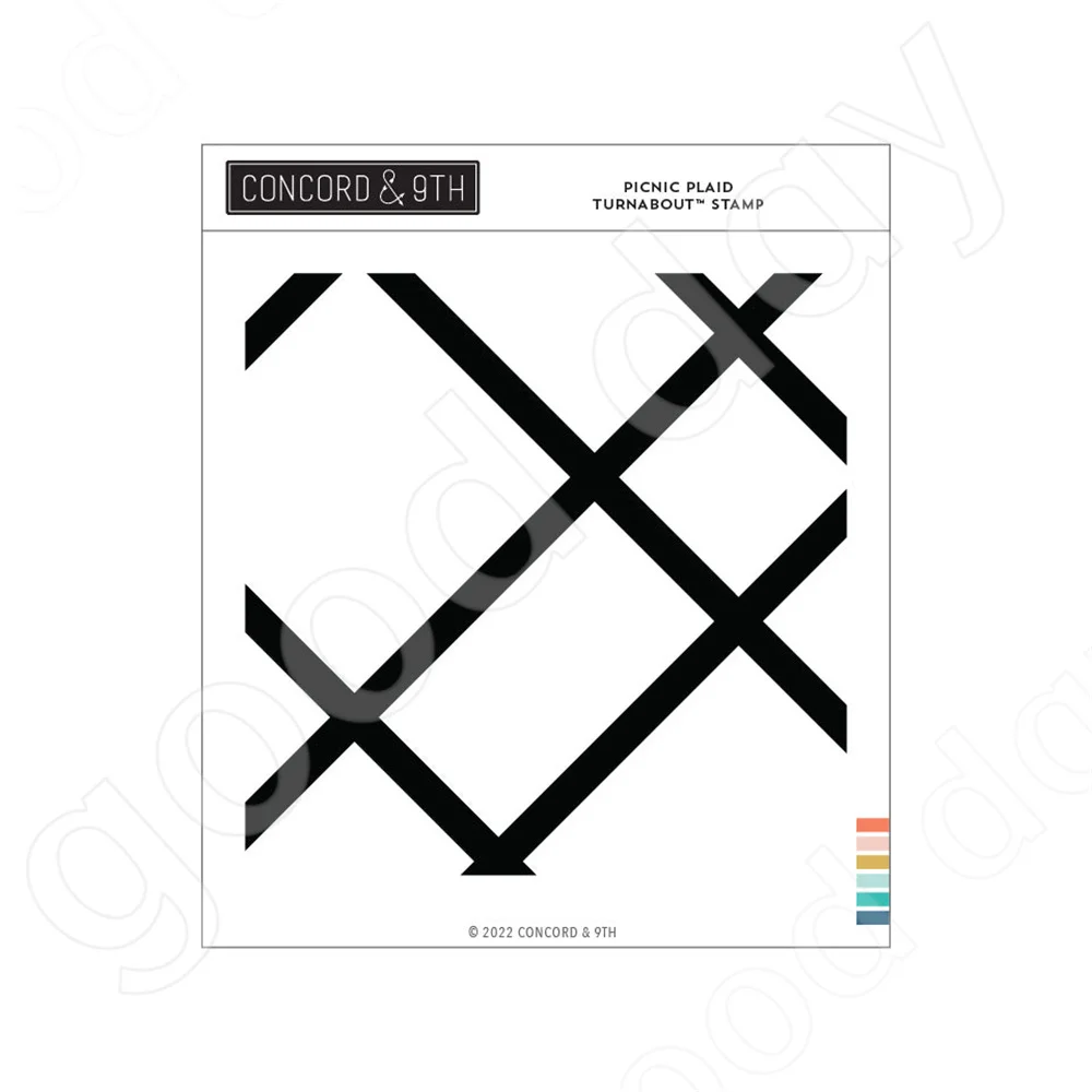 

Picnic Plaid Turnabout Clear Stamps Scrapbook Diary Decoration Embossing Template Diy Greeting Card Handmade 2022 New Arrival