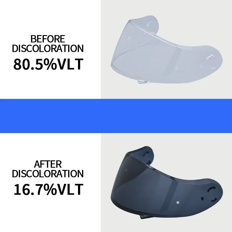 Фото Фотохромные линзы для козырька для SHOEI Neotec 2 CNS-3, покрывающие линзы, прозрачные анти-УФ-защитные очки, автохромные линзы №2