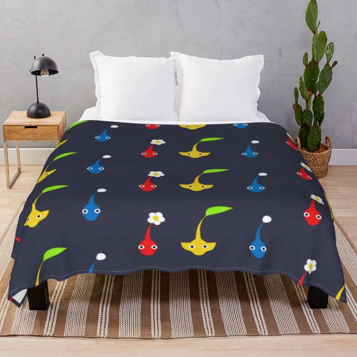 Pikmin Characters Blankets Fleece Autumn/Winter Multifunction Throw Blanket for Bed Home Couch Travel Cinema