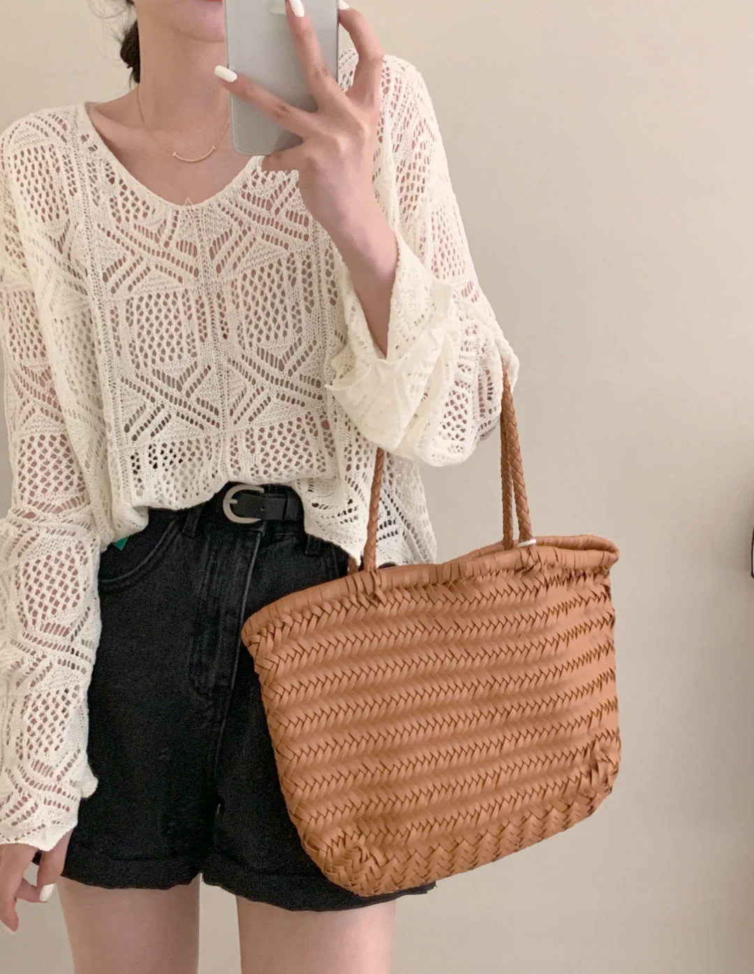 

Hollow Out Long Sleeve Sweater Women Autumn Thin Sunscreen Blouse 2022 New Design Dry Short Top Fashion Tops