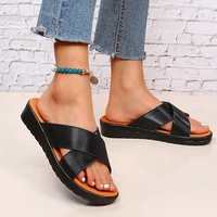 women home shoes non slip platform slippers summer beach wedge slides lightweight sandals female comfortable shoes plus size 42