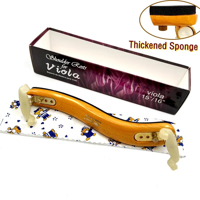 

1pcs High quality adjustable 15''-16'' viola maple Shoulder Rest Support with Clean cloth ,viola Parts Accessories fittings