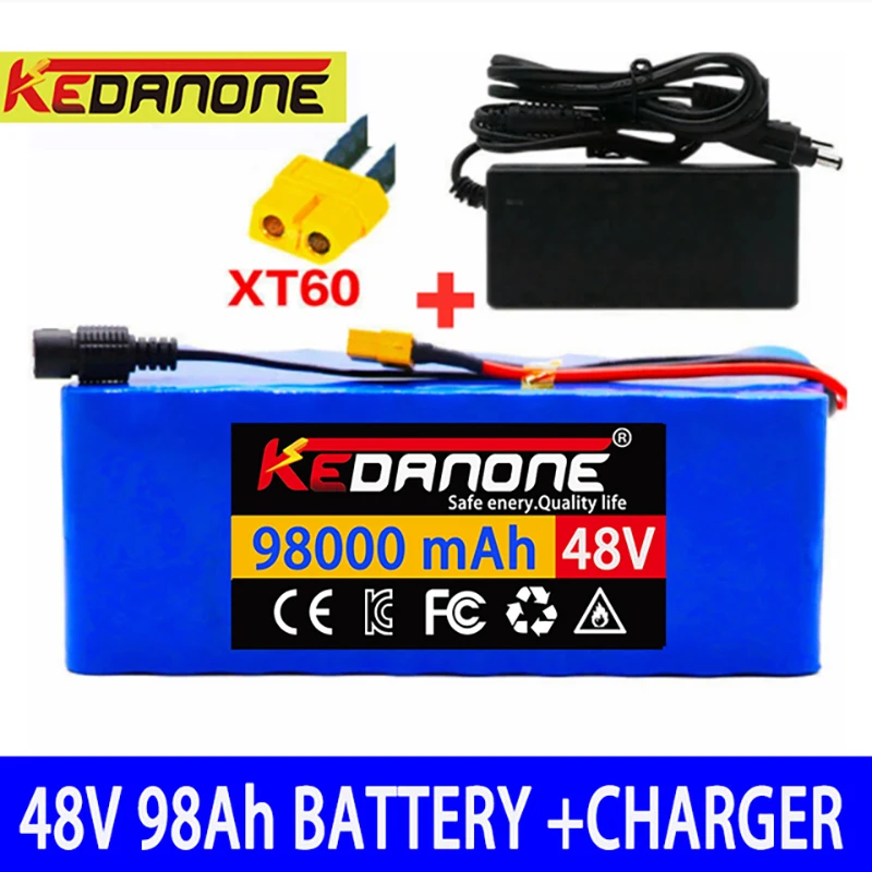 

Aicherish 100% 13S3P 48V 20Ah 1000W 18650 54.6V Electric Bike Lithium Ion Battery Scooter Battery Discharge 25A BMS Charger