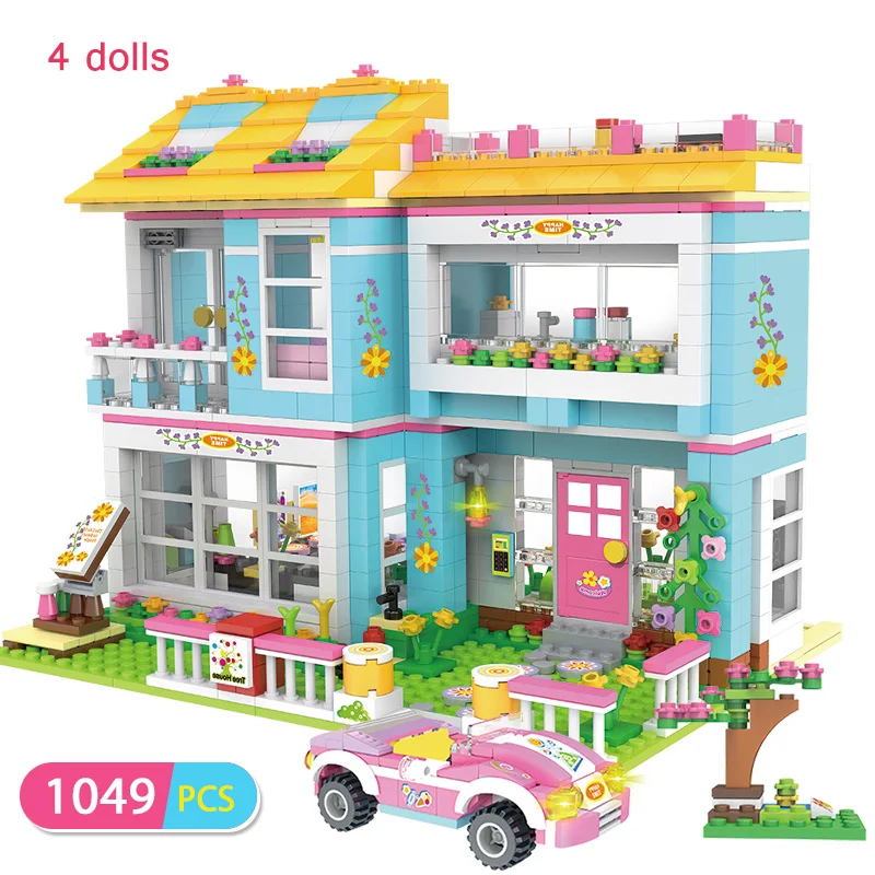 

1049pcs Compatible Friends Series Family House Family Party Construction Building Blocks Toys For Children Montessori Education