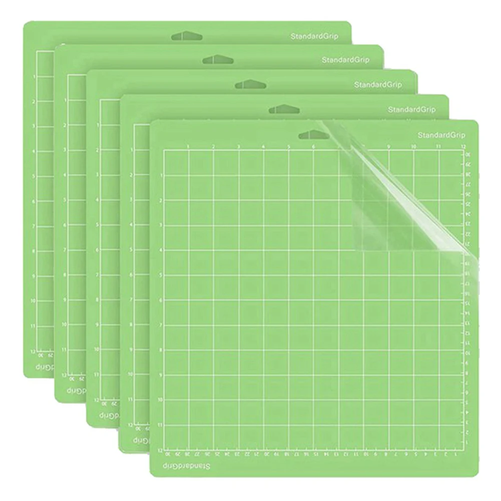 

5Pcs Cutting Mat Light Grip for Cricut One/Air/Explore Air2&Air 3 /Maker&Maker 3 Quilting Cutting Mats 12X12 Inch-Green