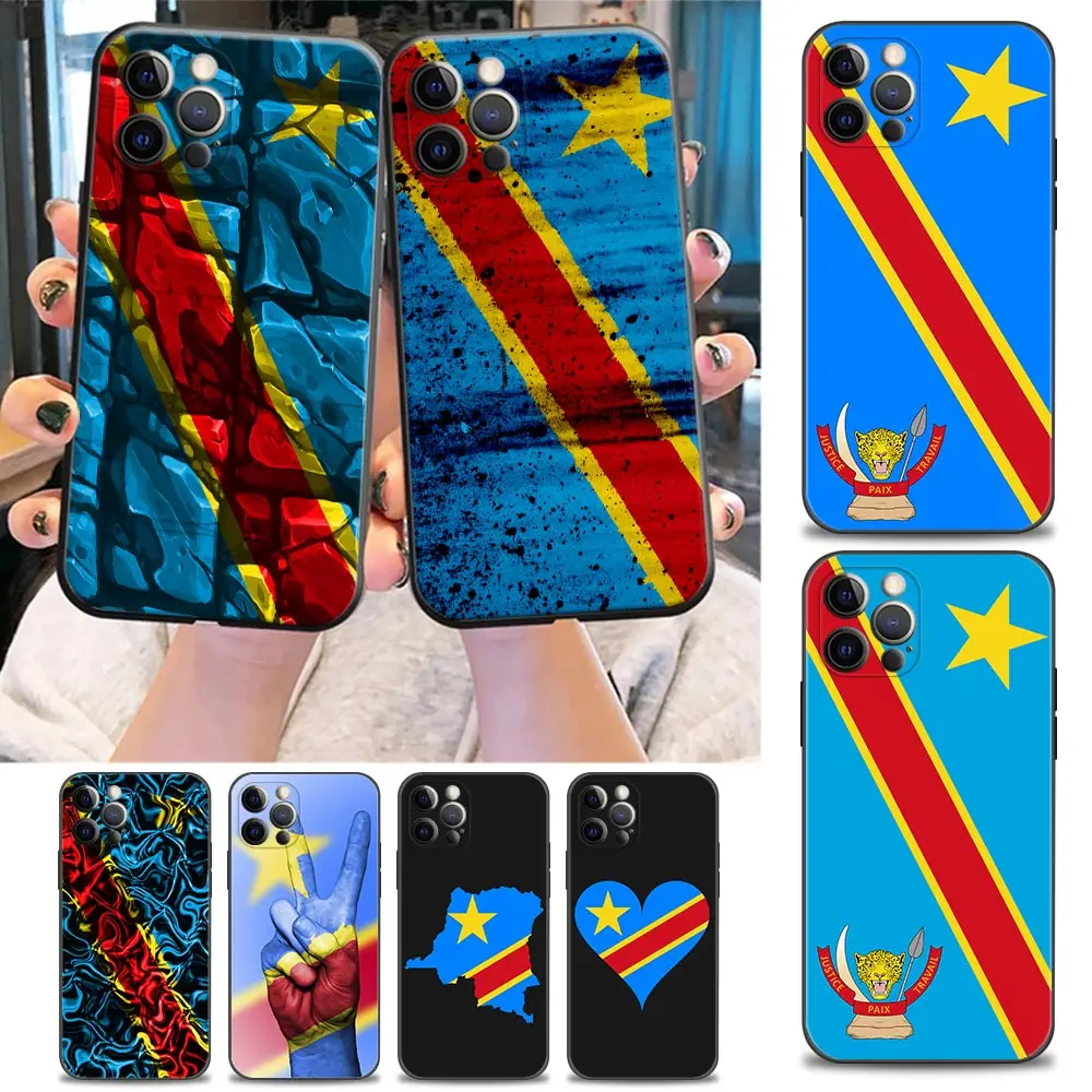 

Funda Coque Case for iPhone Apple 11 12 13 14 Pro 7 8 SE X XR XS Max Mini Plus Case Flag Of The Democratic Republic Of Congo
