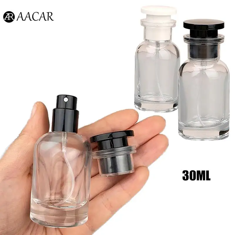 

30ml Glass Empty Refillable Perfume Bottle travel essentials Cylindrical Sub-bottle Portable Containers Sample Bottle makeup jar