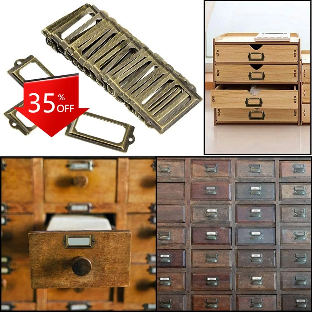 

Cupboard Drawer Labels Holder For Name Plates Gift Box Lockers Jewelry Box