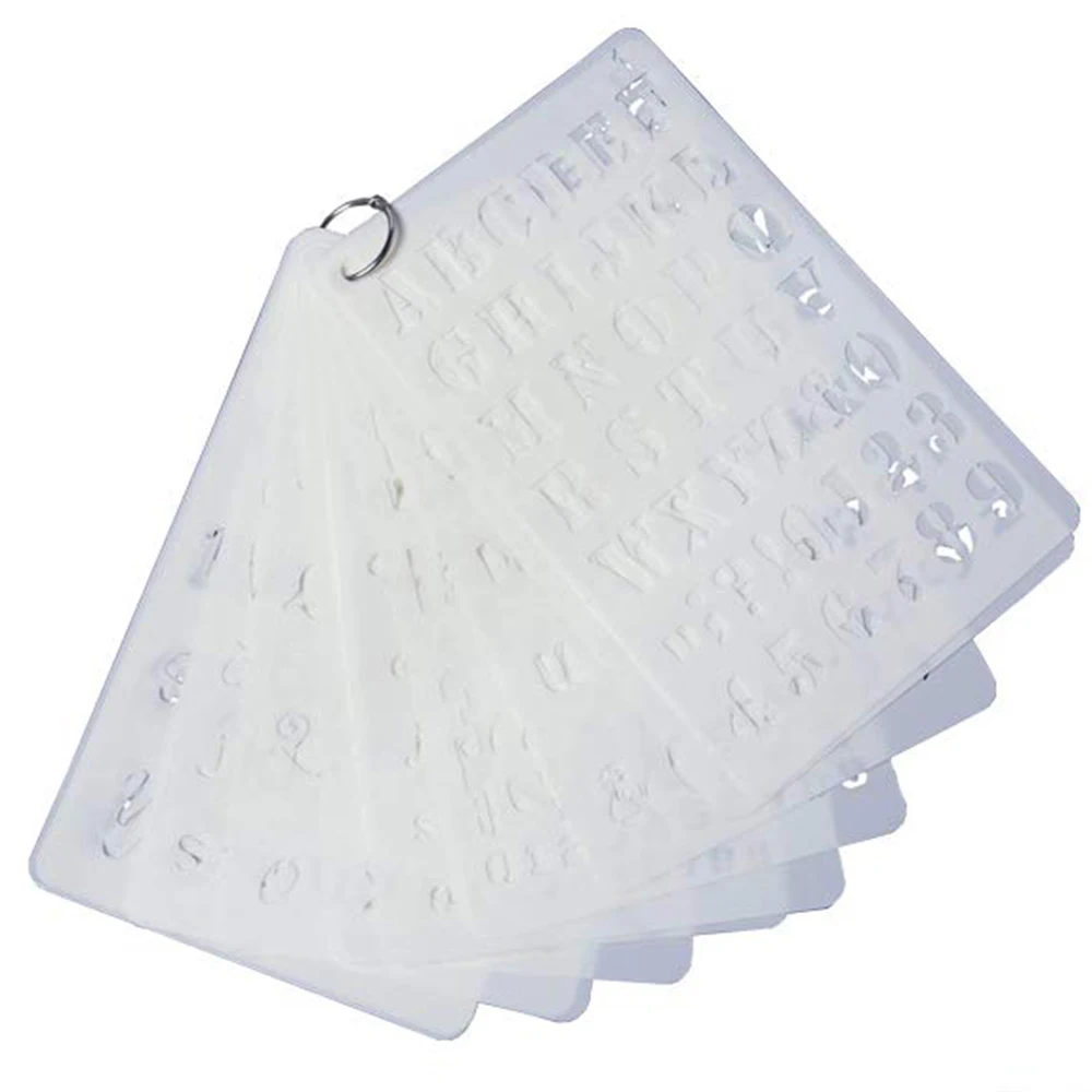 12 шт. буквы и цифры фотошаблон пластиковый планировщик для блокнота дневника