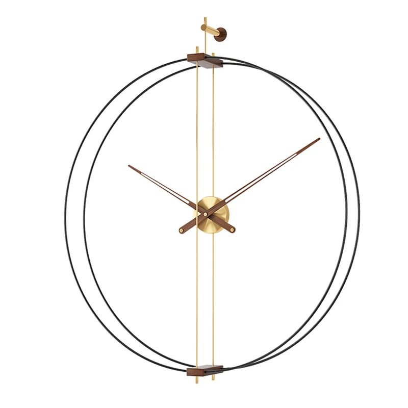 

Large Modern Wall Clock Wood Metal Gold Silent Watches Living Room Creative Luxury Clocks Wall Home Decor Room Decorations Gift